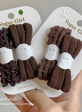 秋冬毛巾圈高弹力成人儿童简约头绳扎头发高马尾皮筋皮套发圈发绳