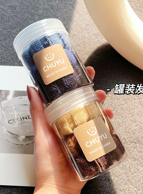 罐装电话线毛巾发圈女高弹力加粗扎头发皮筋2022新款头绳发绳耐用