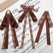 咖色领结气质领口装 配饰 简约衬衫 饰复古飘带领花职业搭配韩版 时尚