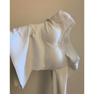 蕾丝V领保暖带胸垫内衣女秋冬季花边内搭显瘦百搭无边打底衫上衣