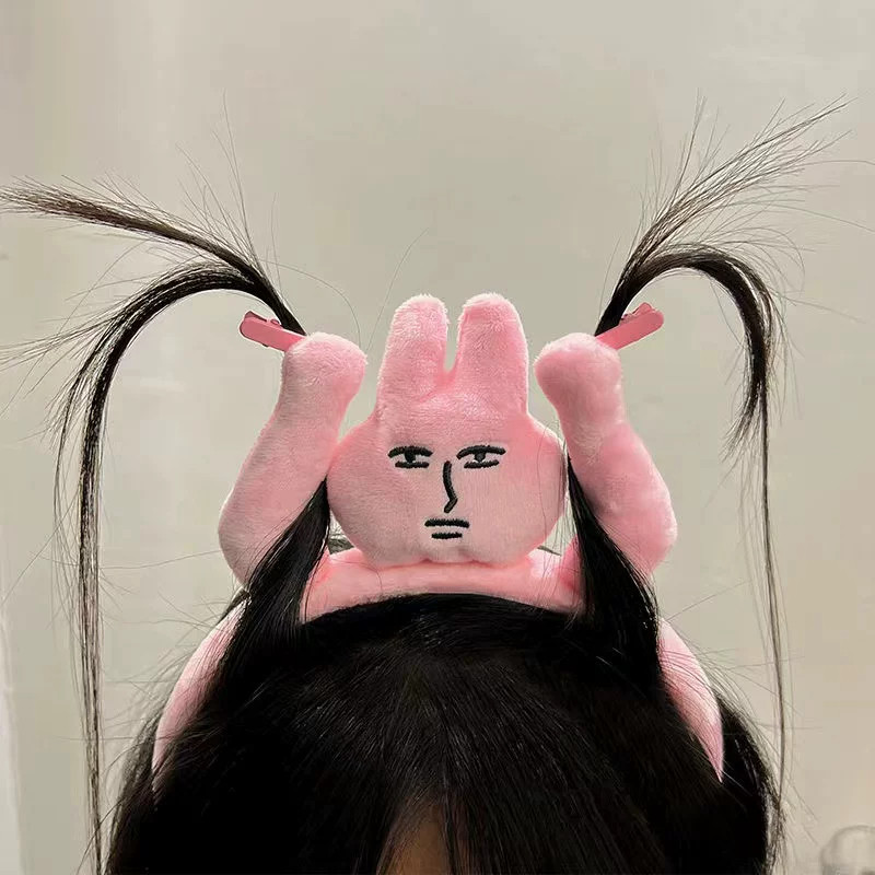 粉红兔子生日礼物送女生稀奇古怪的搞怪抽象小玩意淘宝丑东西发疯