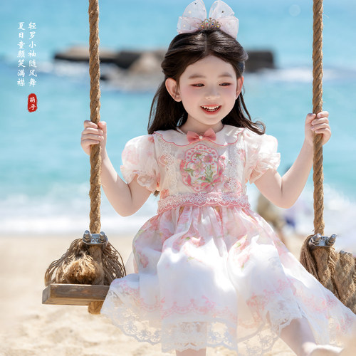 萌乎【樱露】汉服女童夏26新款国风超仙女童公主裙日常礼服连衣裙