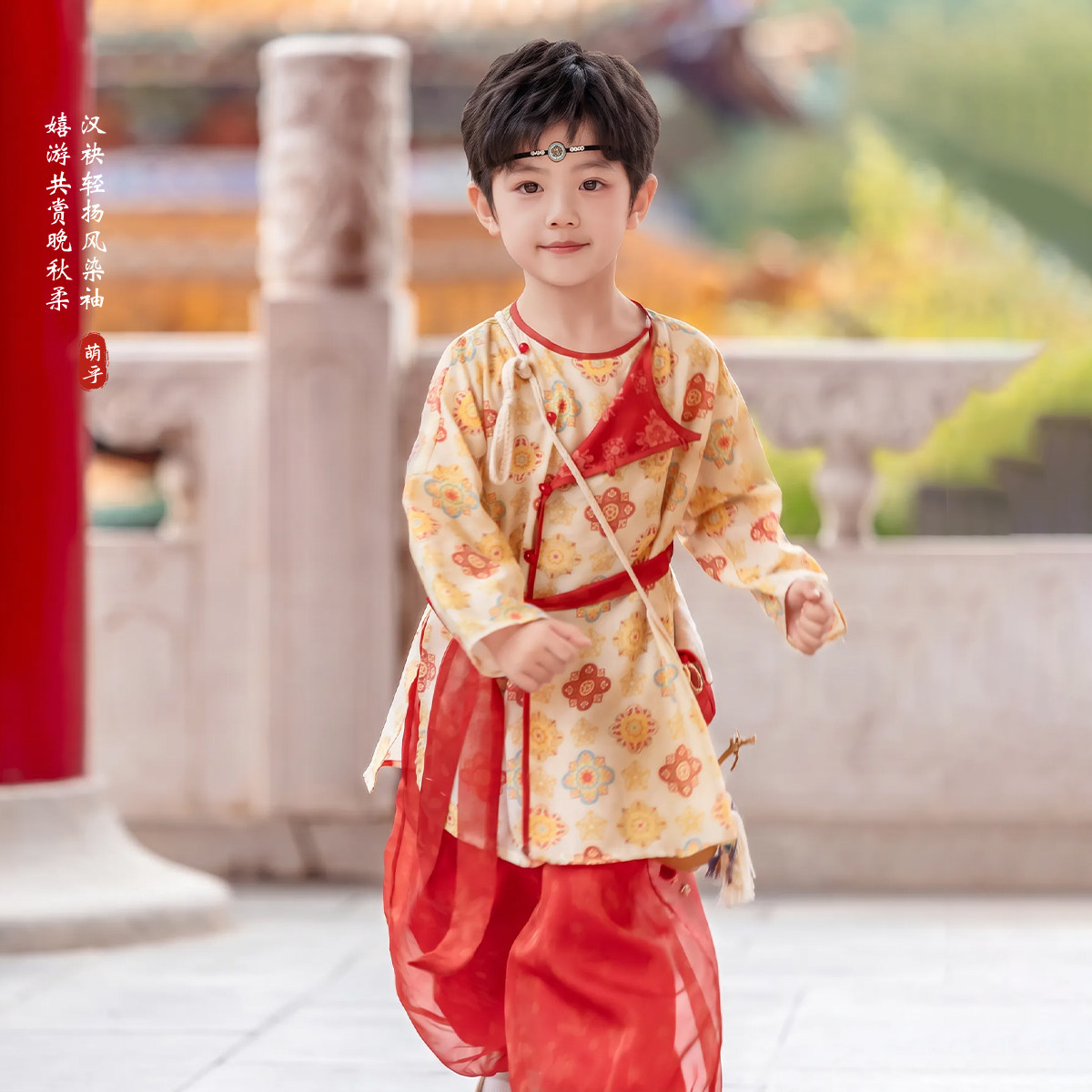 萌乎踏青谣女童汉服套装兄妹款图片