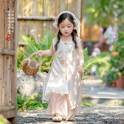 萌乎·织梦新中式汉服女童套装