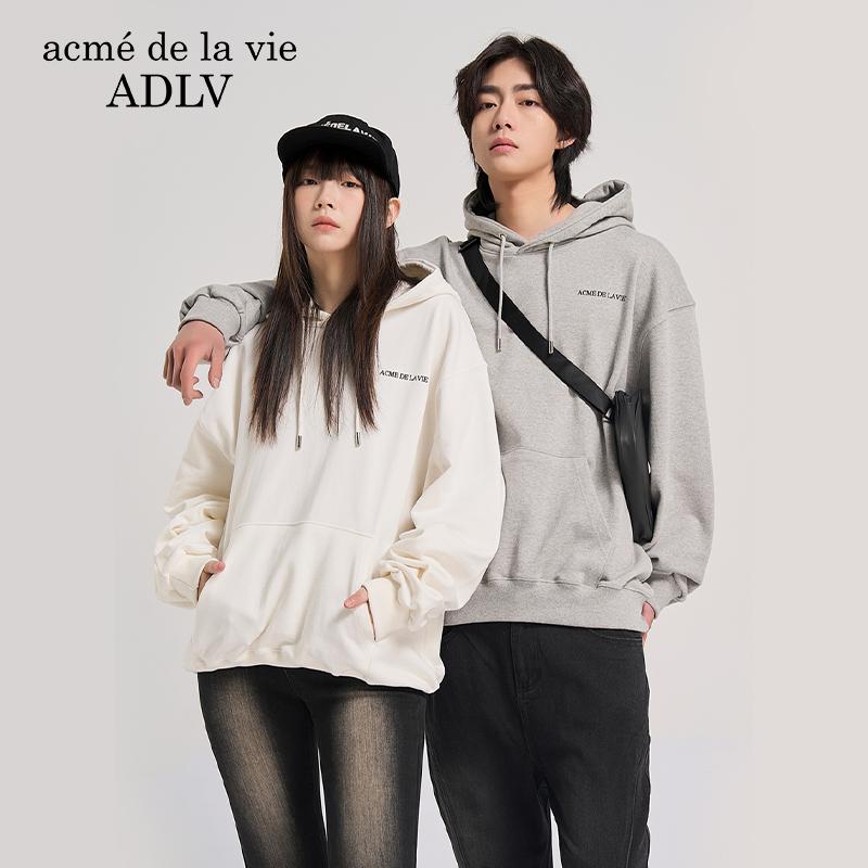 ADLV变形渐变印花连帽卫衣