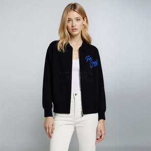 宽松休闲上衣潮 秋冬款 ADLV梵高艺术图案拉链针织开衫 外套男女同款