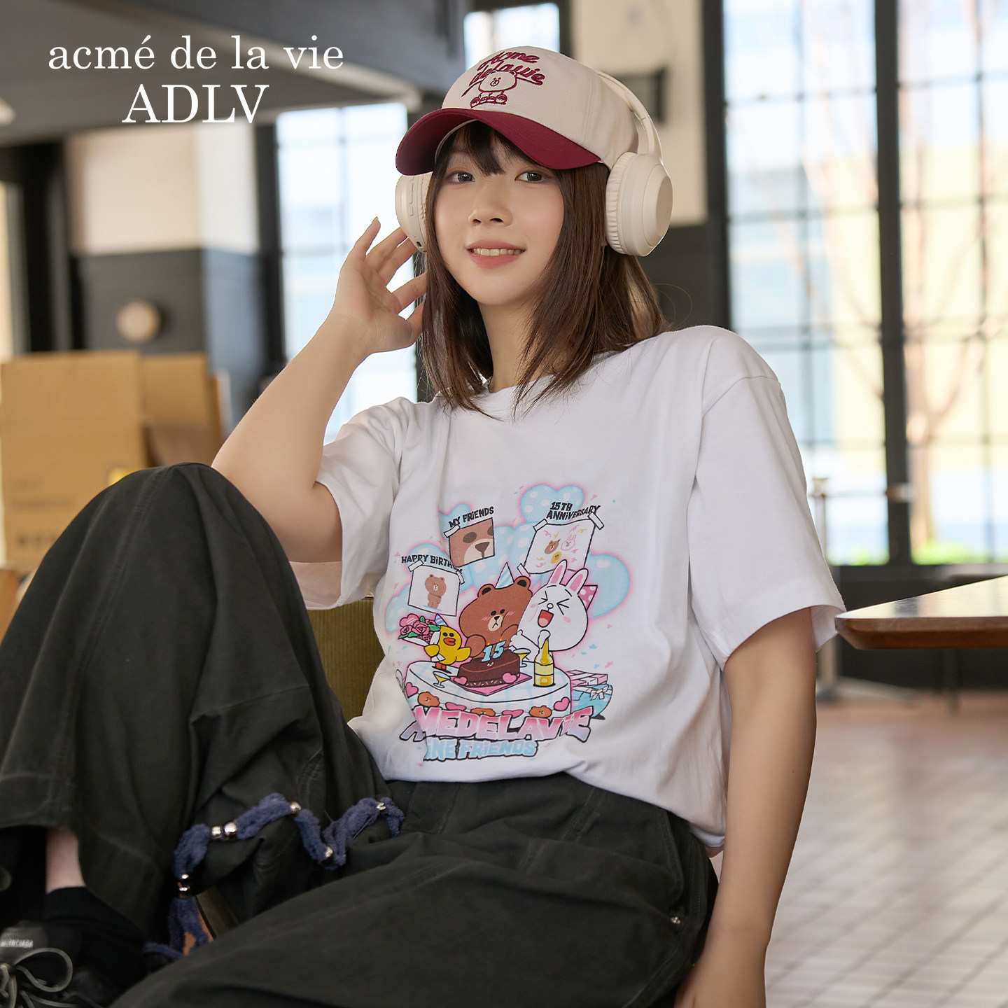 ADLV周年限定纪念款短袖T恤男女同款宽松白色春夏季新款潮牌上衣