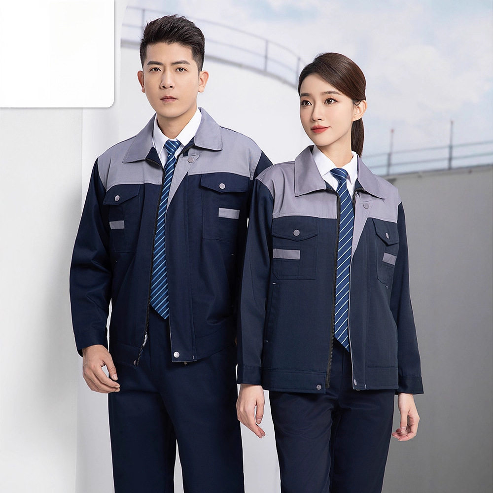 春秋工作服定制套装男劳保服耐磨工厂车间汽修服劳动工地长袖上衣