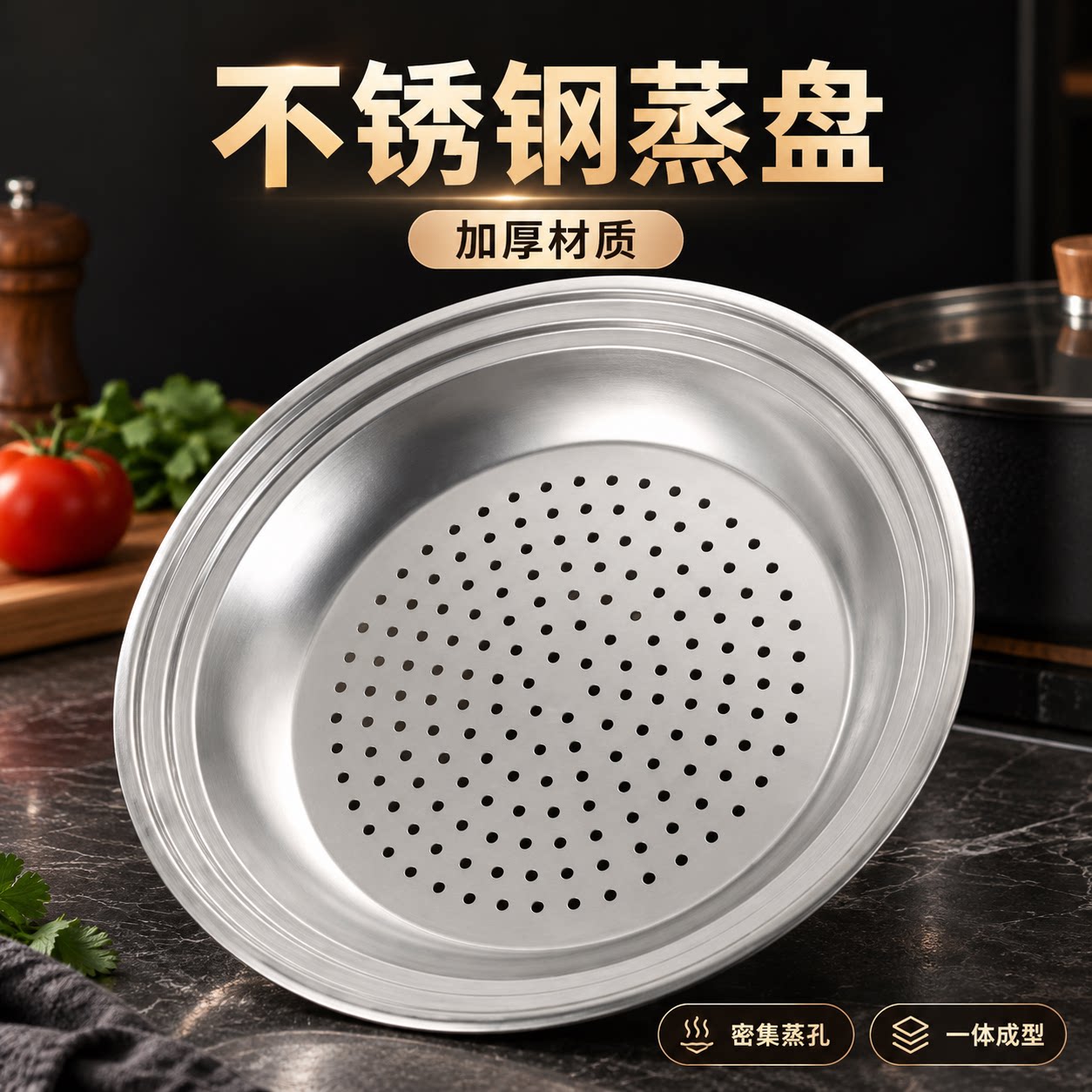 不锈钢加厚通用蒸盘蒸格