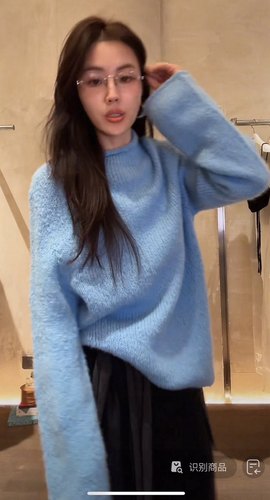 现～韩国正品新款water/river2025秋冬简约百搭宽松羊毛毛衣女