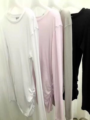 现～韩国东大门正品新款weare2025秋简约风百搭休闲压褶长袖T恤