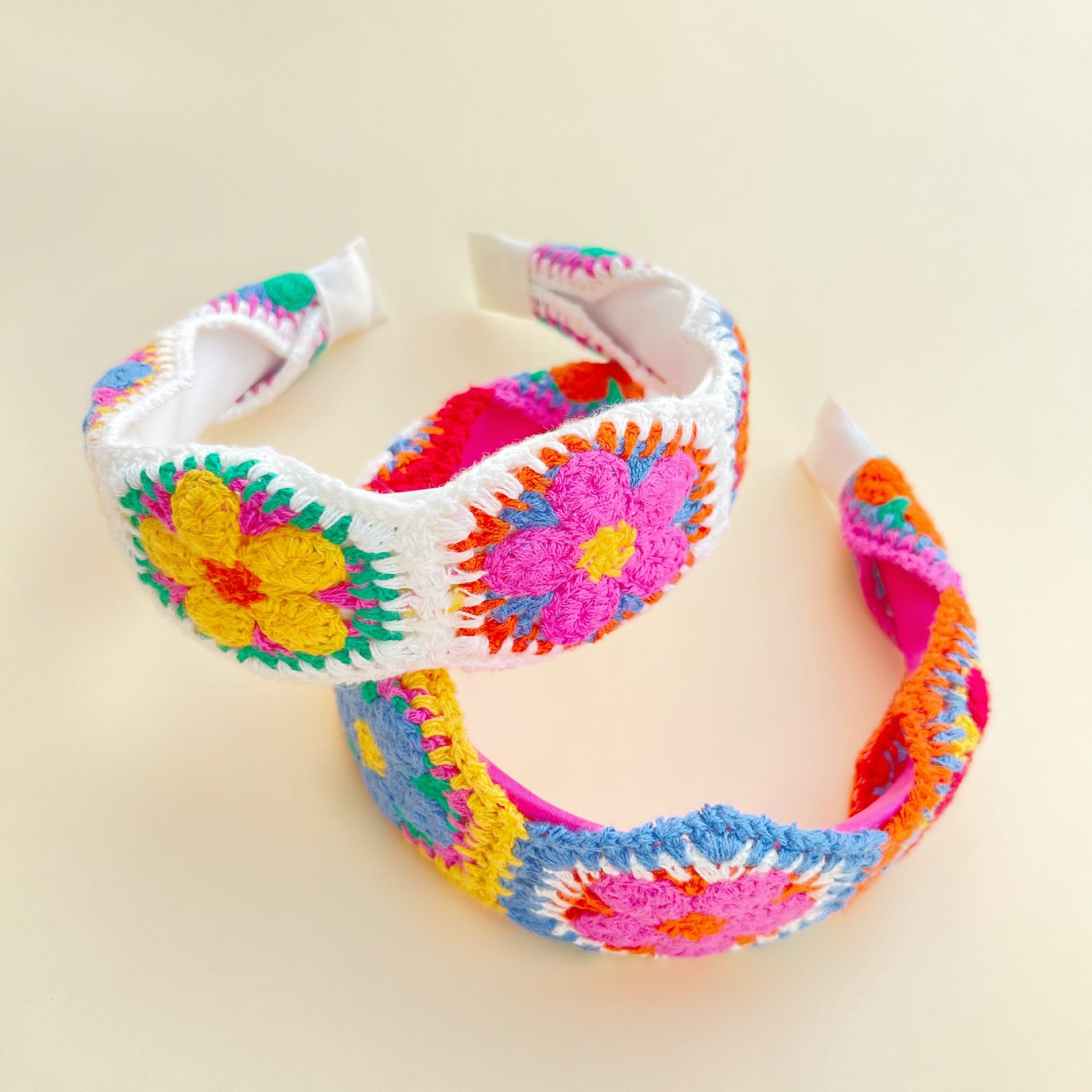 跨境热销发饰 波西米亚针织发箍 甜美宽边女童头箍 防滑压发发卡