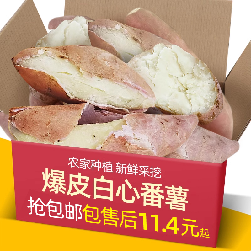 正宗高州白心爆皮王番薯9斤