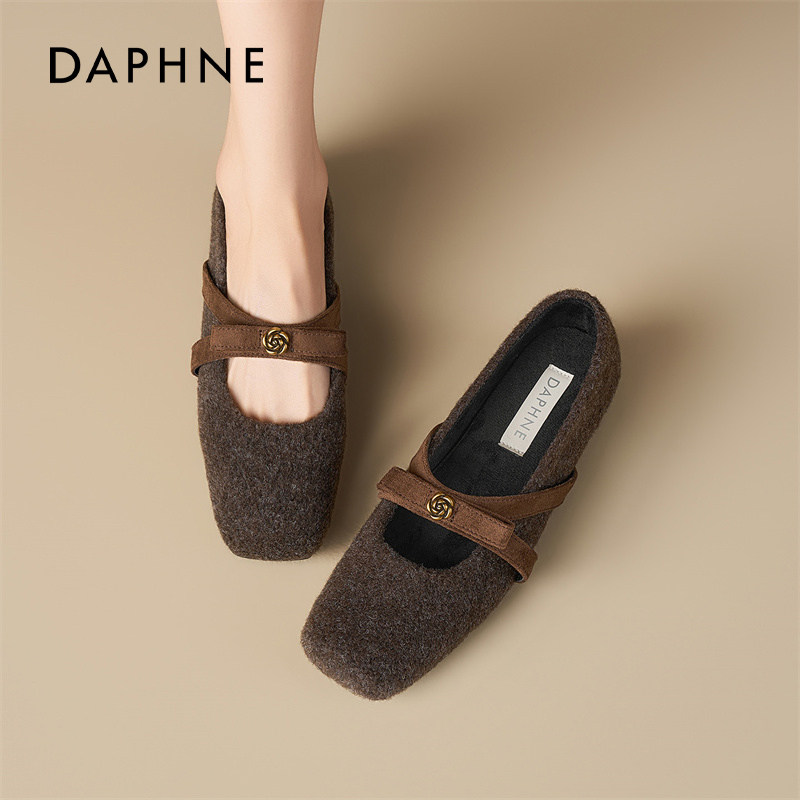 达芙妮加绒玛丽珍鞋女2025新款冬季内增高通勤毛毛单鞋法式小香风,女鞋,玛丽珍鞋,淘宝优惠券,粉丝福利购,淘宝优惠卷