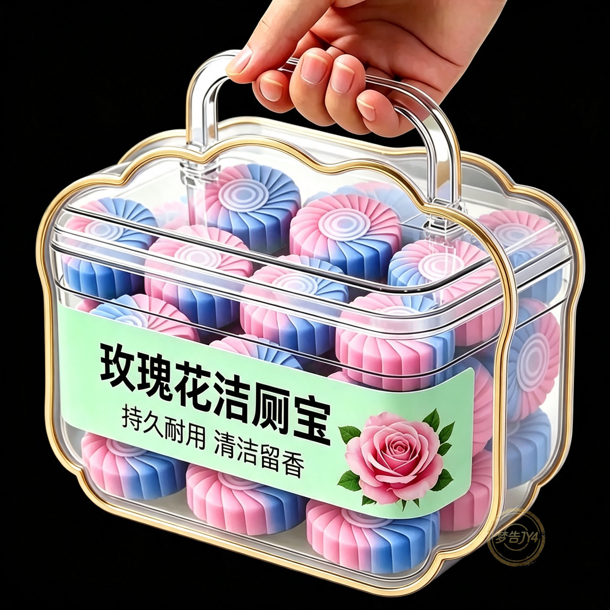 【玫瑰花香洁厕宝】除垢清香除臭马桶留香清洁剂强效洁厕灵凝胶