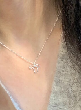 千慧饰集|韩版蝴蝶结项链女冷淡风时尚简约日常百搭高级感锁骨链