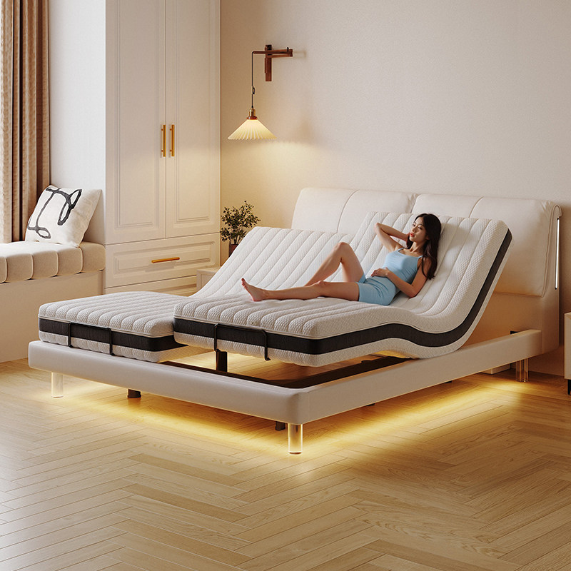 多功能智能电动床自动零重力小户型真皮床可升降床主卧1米8悬浮床