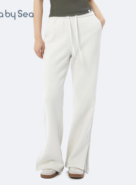 Soft fleece软绒卫裤侧开叉微喇保暖运动休闲长裤| Lulla by Sea