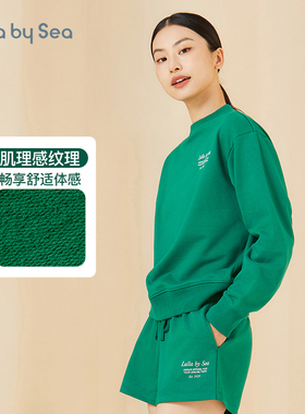 Lulla by Sea| Timeless圆领卫衣秋冬新款棉质宽松百搭印花套装女