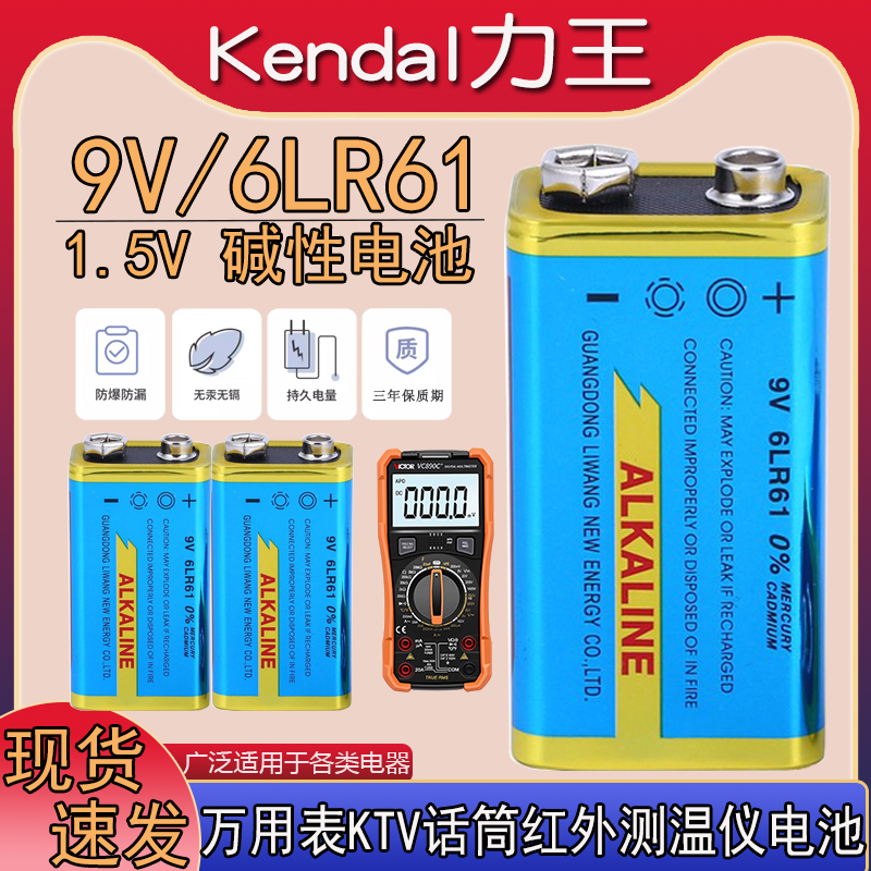 Kendal力王碱性电池6LR61