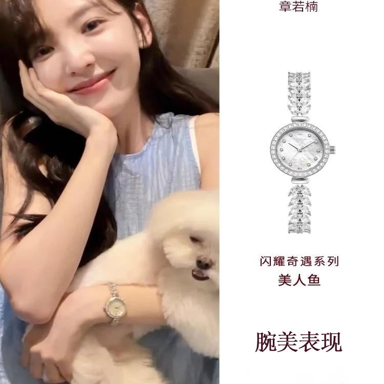 圣诞礼物女士轻奢小众石英表