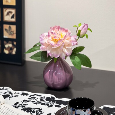 洋葱艺术感陶瓷小花瓶摆件客厅插花假花桌面入户玄关装饰干花花器