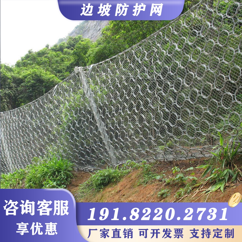 主被动边坡防护网山体护坡柔性钢丝网防落石安固土网拦石RXI