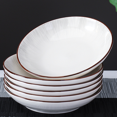 北欧碗碟套装吃饭盘子家用2022新菜盘子深盘套装可微波高颜值餐盘