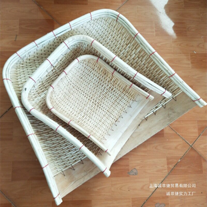 农用家用手工柳编竹编藤编簸箕大小号筲箕筐畚箕收纳筐竹编竹筛子