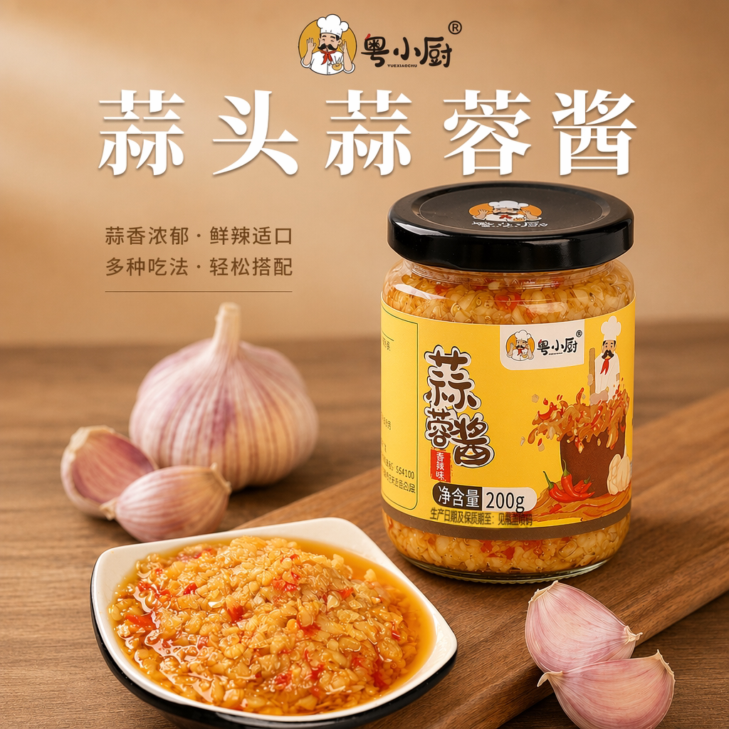 粤小厨正宗蒜蓉酱旗舰店