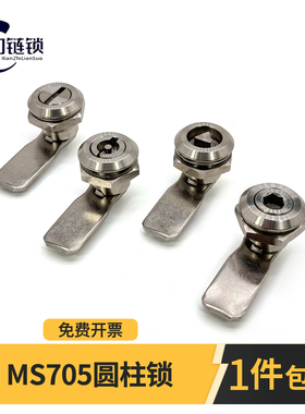 MS705三角锁不锈钢 配电箱转舌锁 消防箱工业柜门锁 H5H7锁片可配