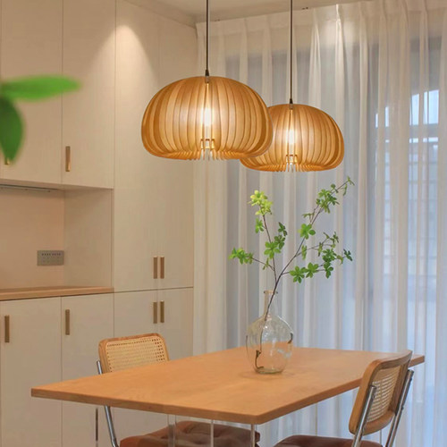 设计师客厅餐厅餐桌灯卧室灯具饭厅书房玄关过道复古岛台实木吊灯