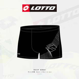 乐途专业紧身黑色运动休闲夏季网红短裤男平角沙滩防晒速干泳裤男