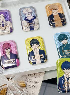 娃岛联萌蓝色禁区烫金吧唧方形徽章谷子蓝色监狱正版周边送朋友