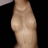 夜店情趣身体链女body 跨境新品 流苏水钻乳头链项链欧美时尚 chain