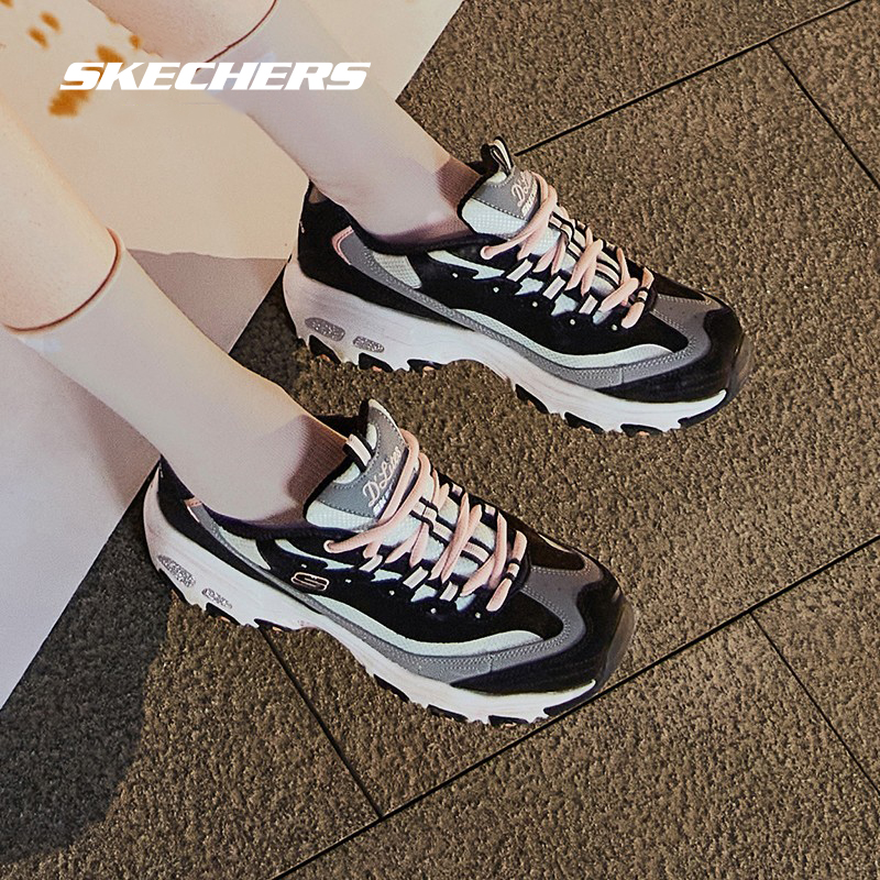 斯凯奇女鞋厚底增高老爹鞋