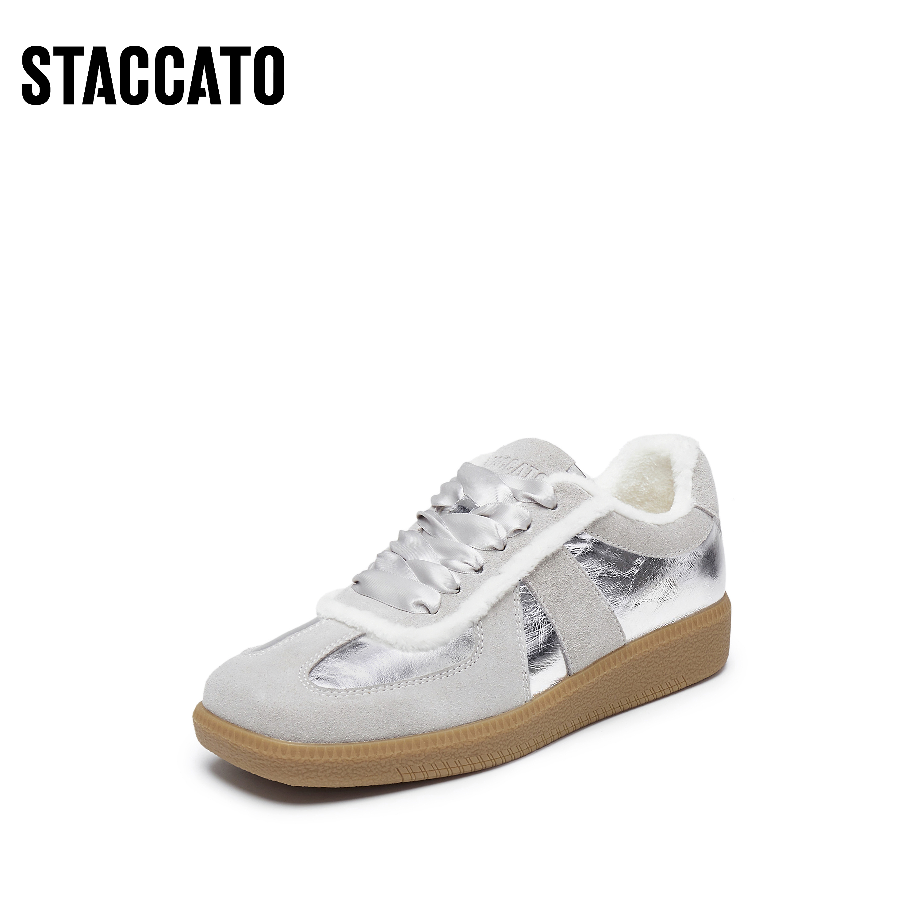 思加图官方正品美拉德休闲厚底德训鞋女夏透气阿甘鞋女鞋Y2409CM4