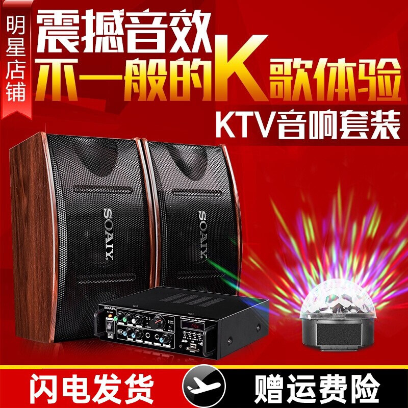 索爱（soaiy）家庭KTV音响套装会议专业音箱 家用客厅电视k歌音箱