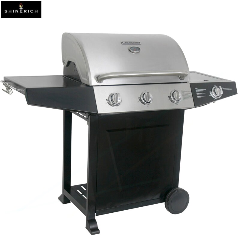 美式烧烤炉家用户外别墅庭院烧烤bbq架烤肉炉移动厨房gas grill