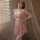 套装 维多利亚性感睡衣女蕾丝纯欲风薄款 透视显胸网纱吊带睡裙夏季