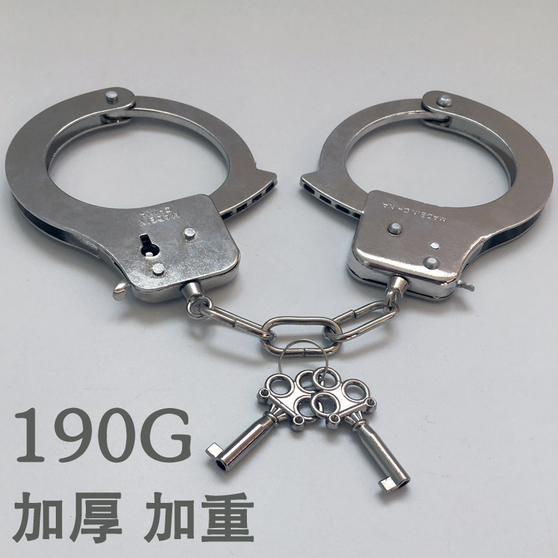密室手铐玩具影视道具手扣加厚不锈钢手拷cos剧本杀脚铐锁链