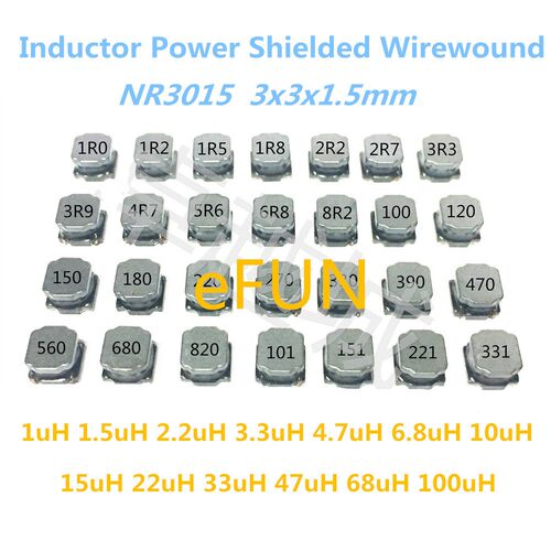 50PCS D Inductor Power Shielded Wirewound NR3015 3x3x1.5mm 1