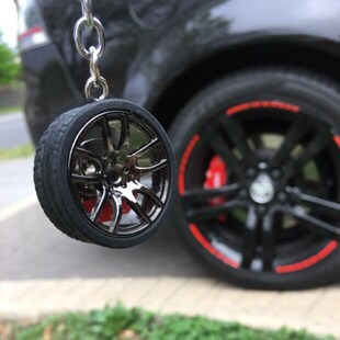 Hot RIM Car wheel Turbo keychain key ring with Brake discs C