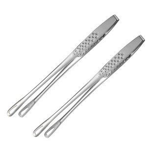2pcs Stainless Steel BBQ Tweezers Kitchen Accessories BBQ Gr