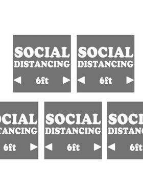 5Pcs Keep 6ft Social Distance HTV Printable T-shirts Heat Tr