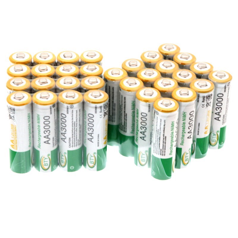 1.2V 3000mAh AA NIMH Rechargeable Batteries Ni-MH Rechargeab