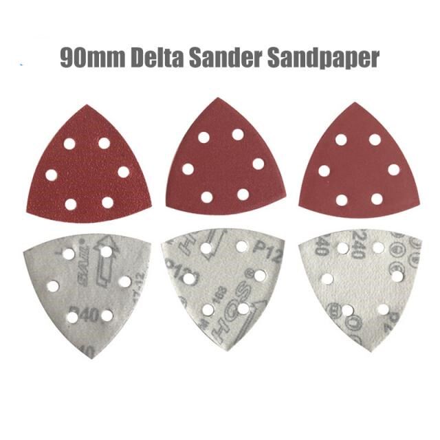 25PC 90mm Delta Sander Paper Hook & Loop Sandpaper Disc Abra图片