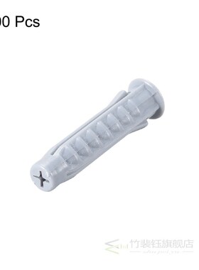 100pcs 6mmX30mm Plastic Expansion Pipe Column Concrete Ancho