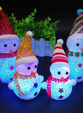 Luminous snowman Christmas toys furnishing artiCLes presents