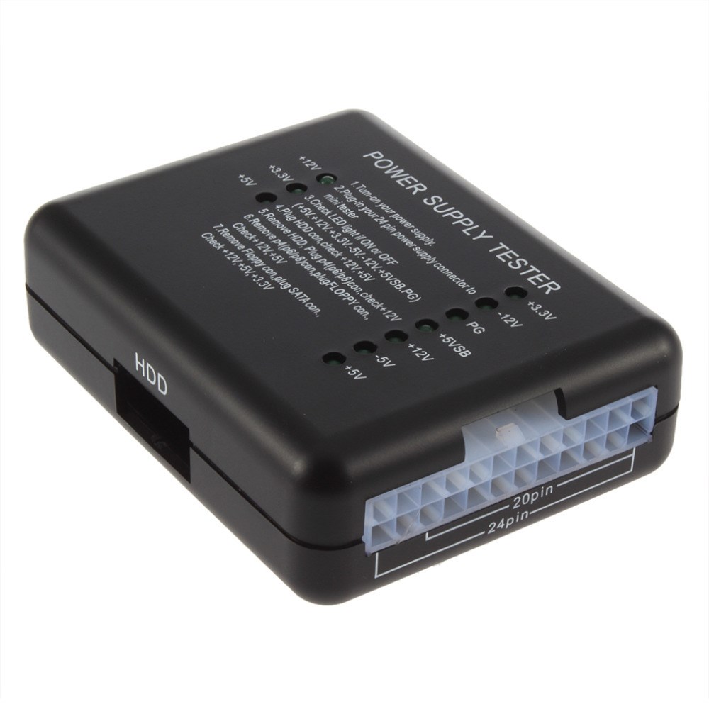 Power Supply Tester Checker LED 20/24 Pin for PS ATX SATA HD